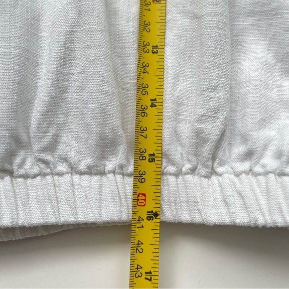 Lulus Linen Blend Top White Size XL Cropped - Picture 13 of 13
